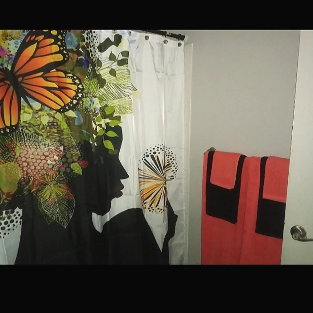Butterfly Girl Shower Curtian
